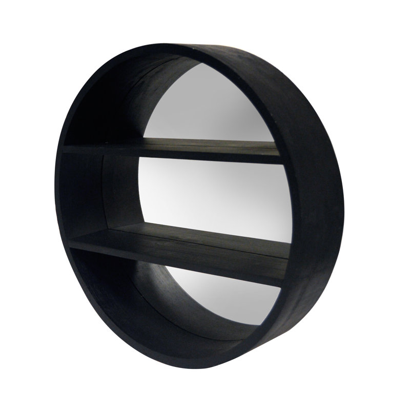 Latitude Run Remaley Round Mirror Wall Shelf & Reviews Wayfair